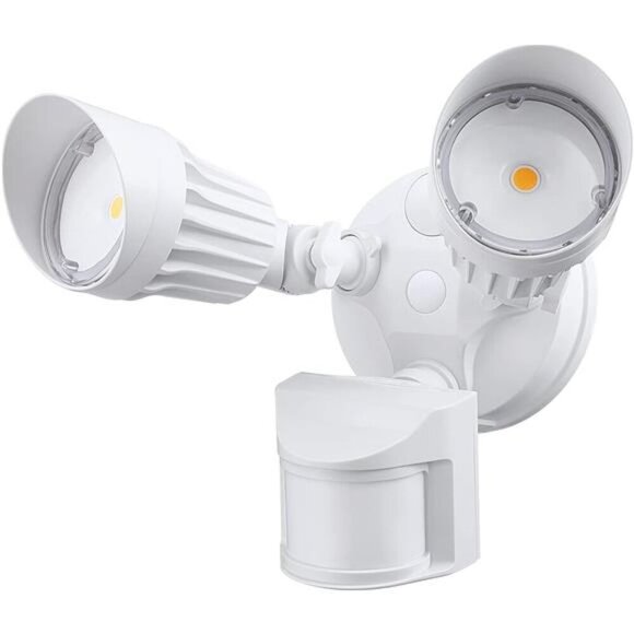 LED Security Light, Motion Sensor Flood Lights Outdoor, Aluminum, 3 Modes Motion - Picture 1 of 7